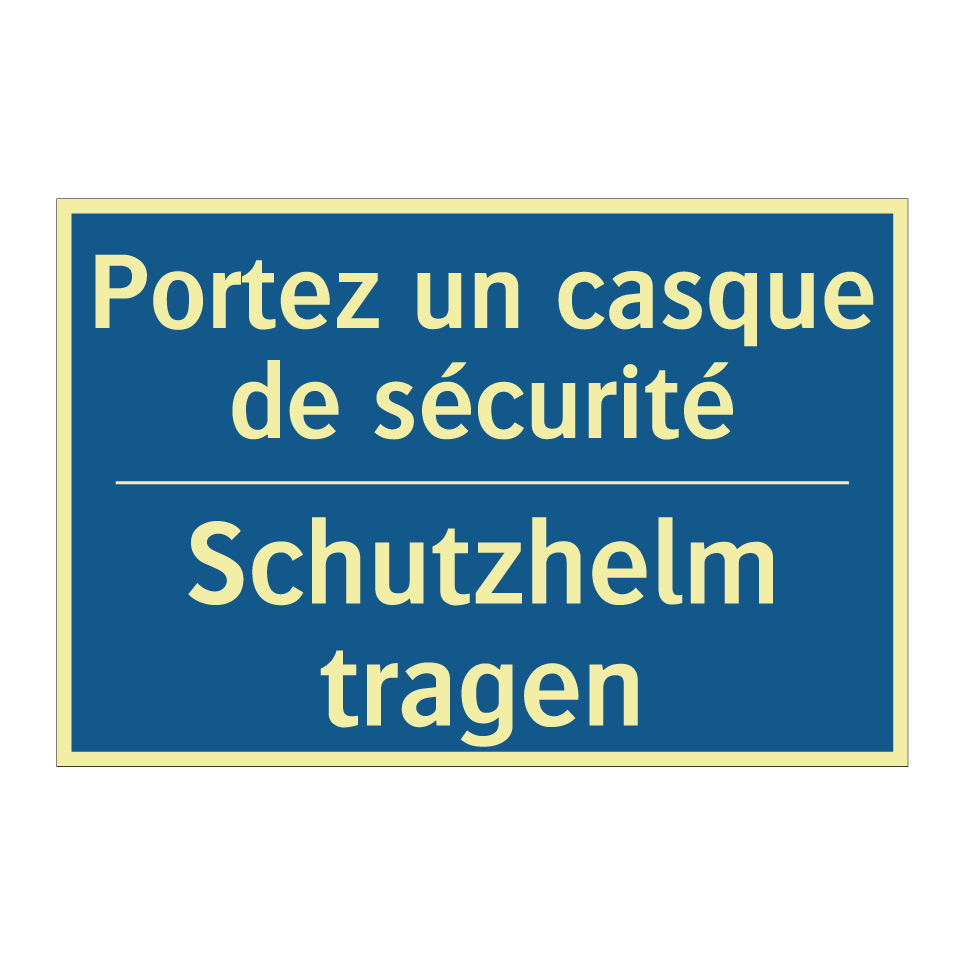 Schutzhelm tragen - Portez un casque de sécurité