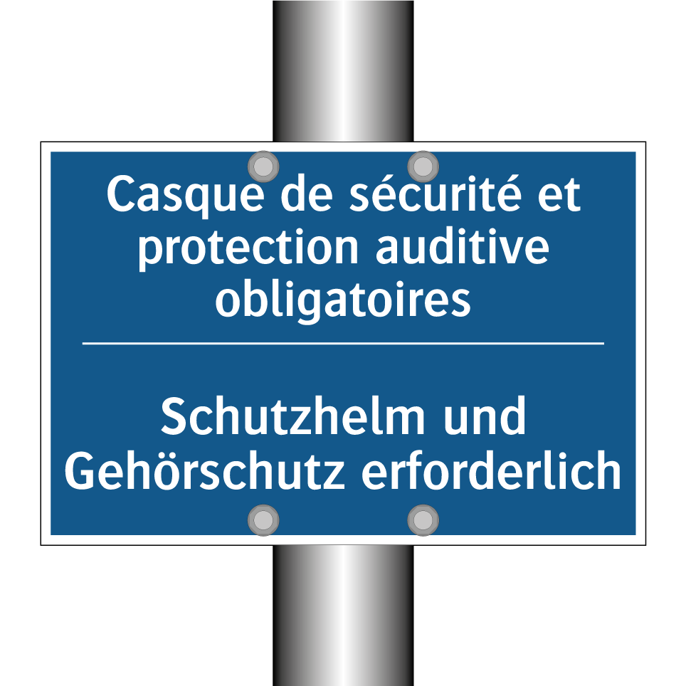 Schutzhelm und Gehörschutz erforderlich /.../ - Casque de sécurité et protection  /.../