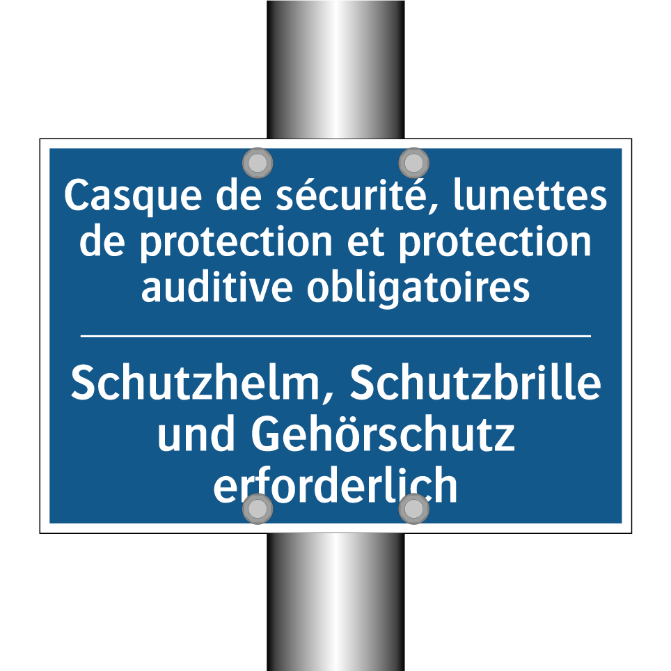 Schutzhelm, Schutzbrille und Gehörschutz  /.../ - Casque de sécurité, lunettes de  /.../