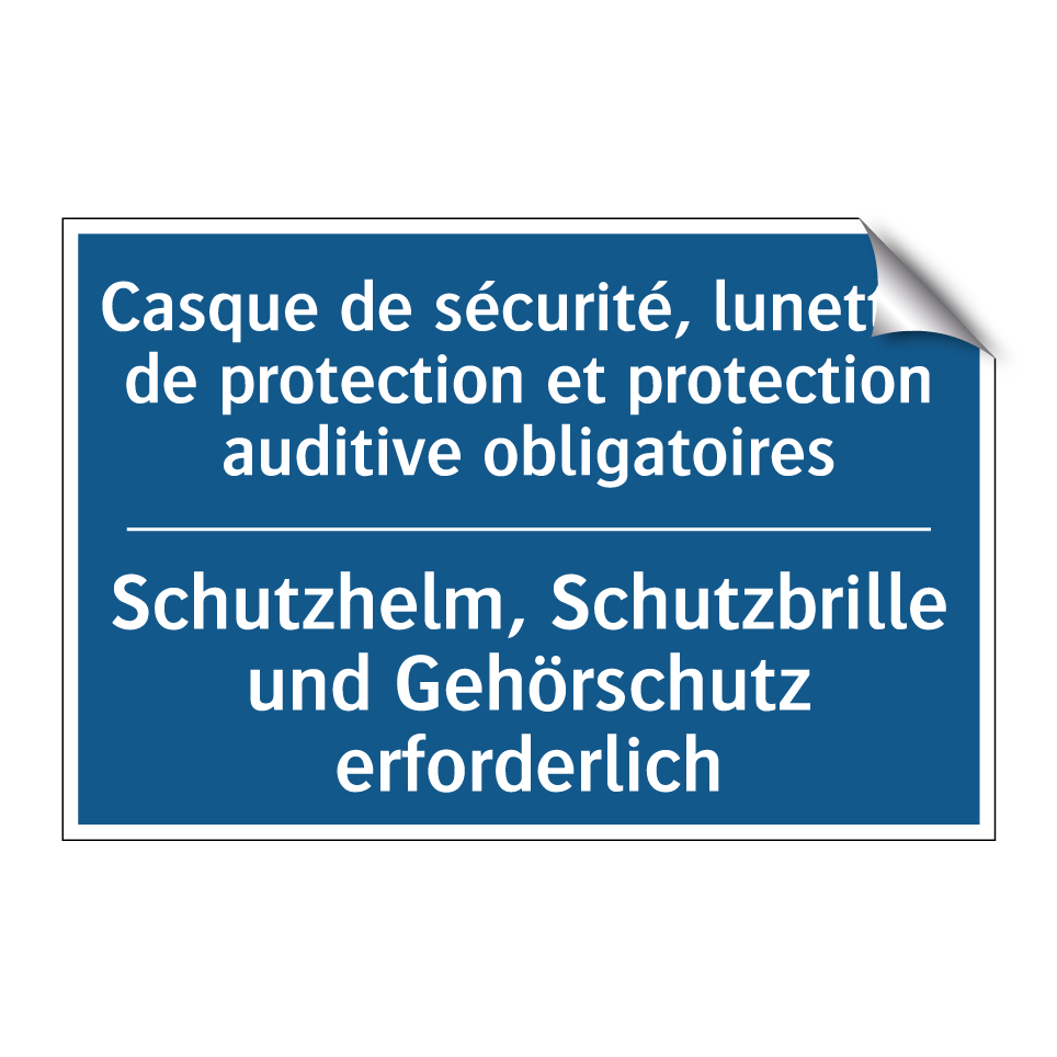 Schutzhelm, Schutzbrille und Gehörschutz  /.../ - Casque de sécurité, lunettes de  /.../