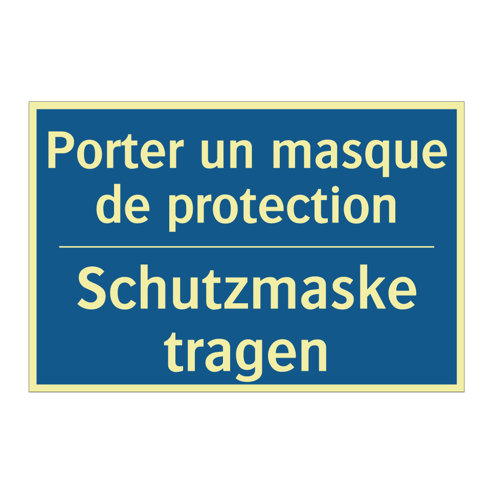 Schutzmaske tragen - Porter un masque de protection