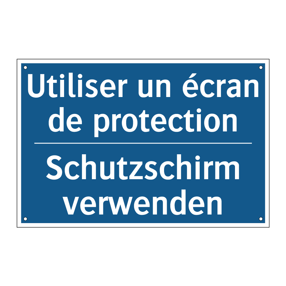 Schutzschirm verwenden - Utiliser un écran de protection /.../