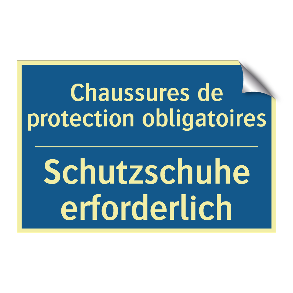 Schutzschuhe erforderlich - Chaussures de protection obligatoires /.../