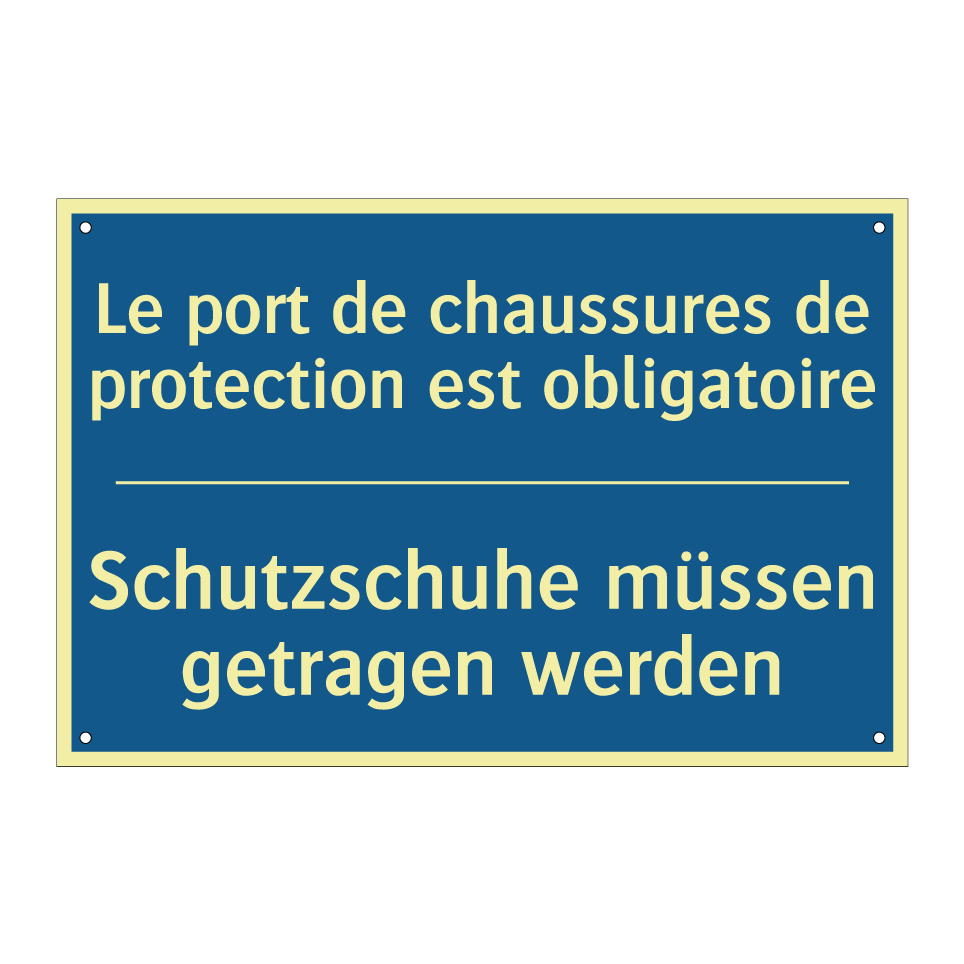 Schutzschuhe müssen getragen werden /.../ - Le port de chaussures de protection  /.../