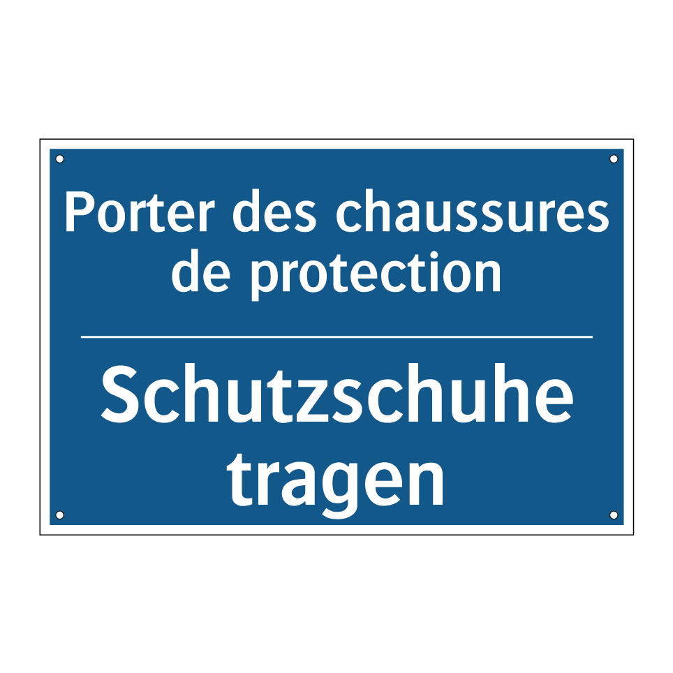 Schutzschuhe tragen - Porter des chaussures de protection /.../