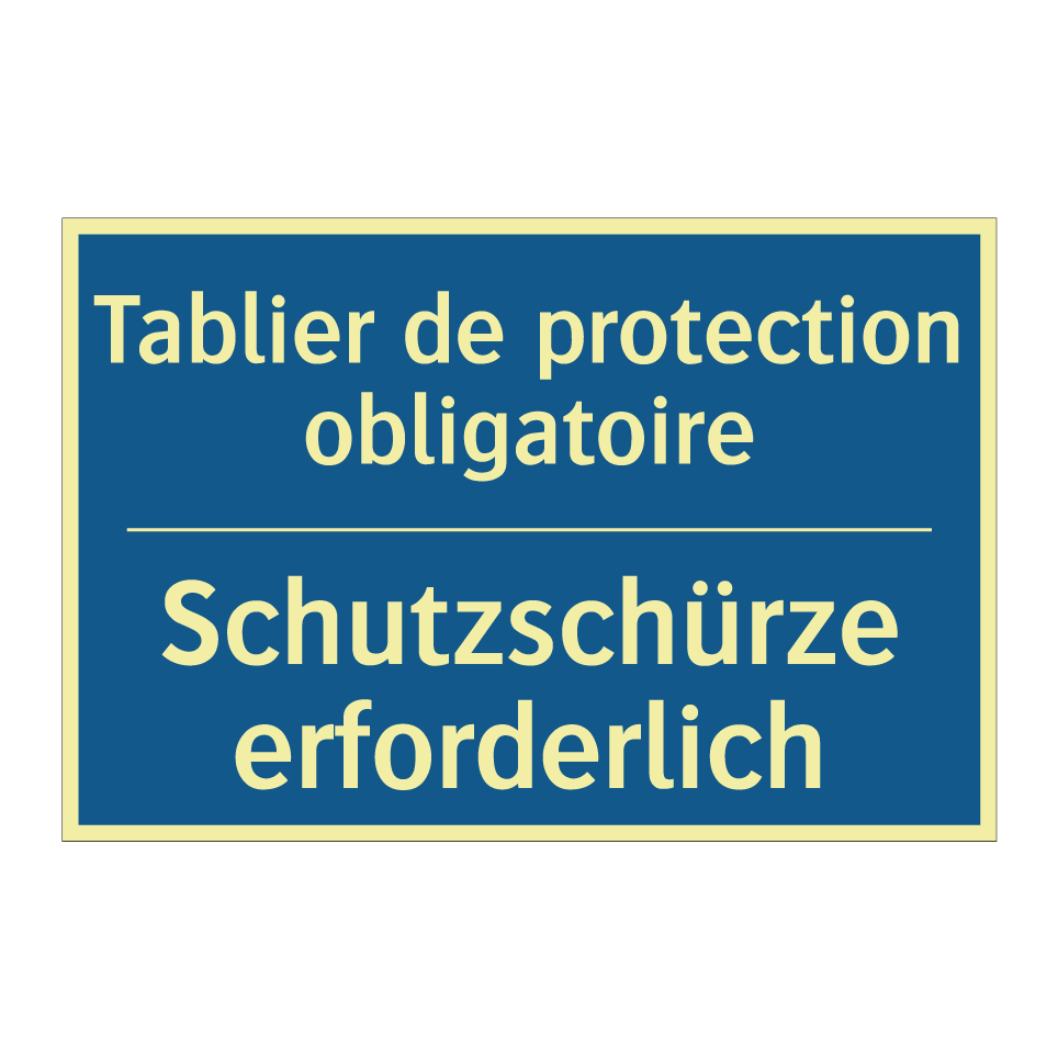 Schutzschürze erforderlich - Tablier de protection obligatoire /.../