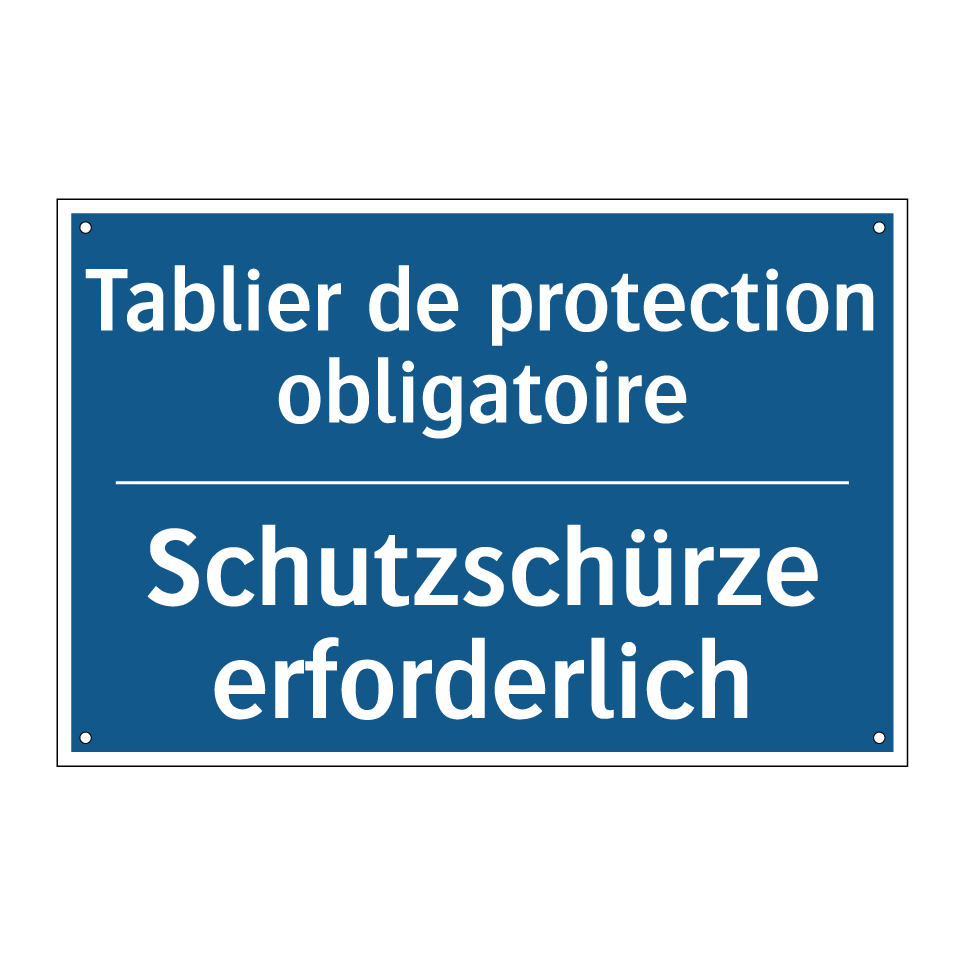 Schutzschürze erforderlich - Tablier de protection obligatoire /.../
