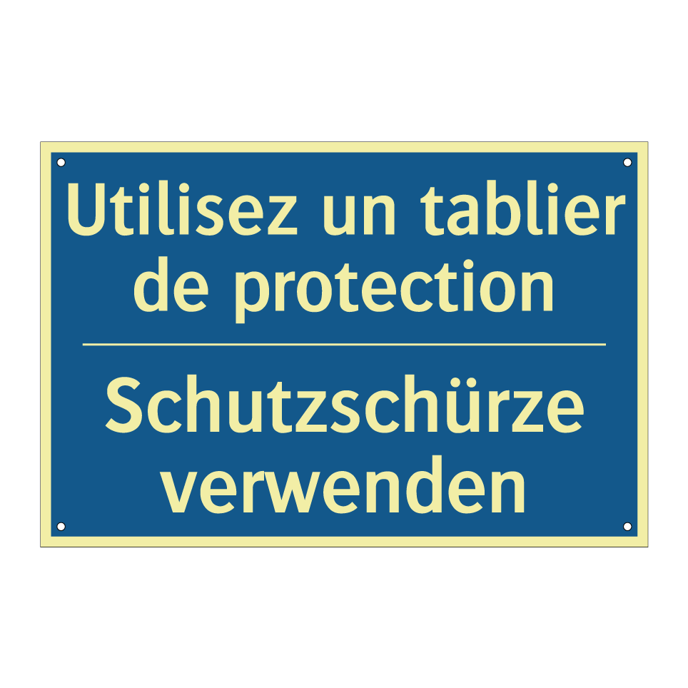 Schutzschürze verwenden - Utilisez un tablier de protection /.../