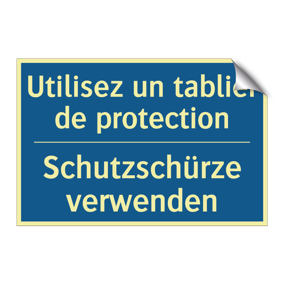 Schutzschürze verwenden - Utilisez un tablier de protection /.../
