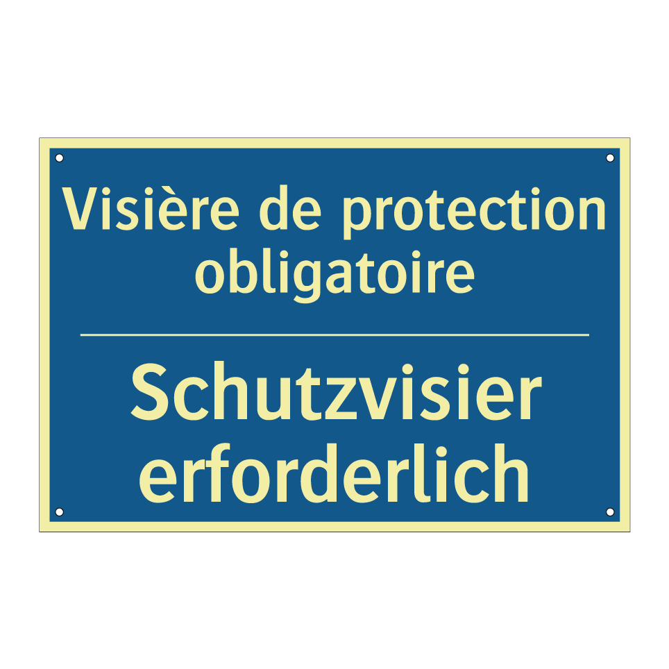 Schutzvisier erforderlich - Visière de protection obligatoire /.../