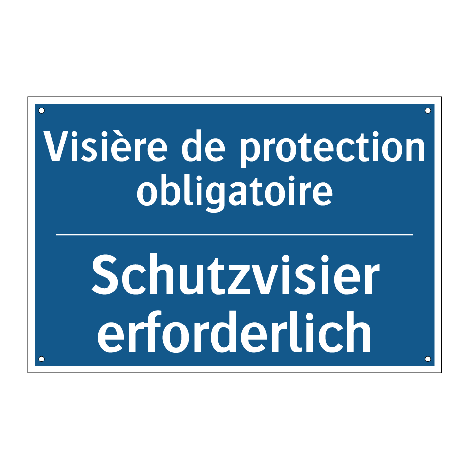 Schutzvisier erforderlich - Visière de protection obligatoire /.../