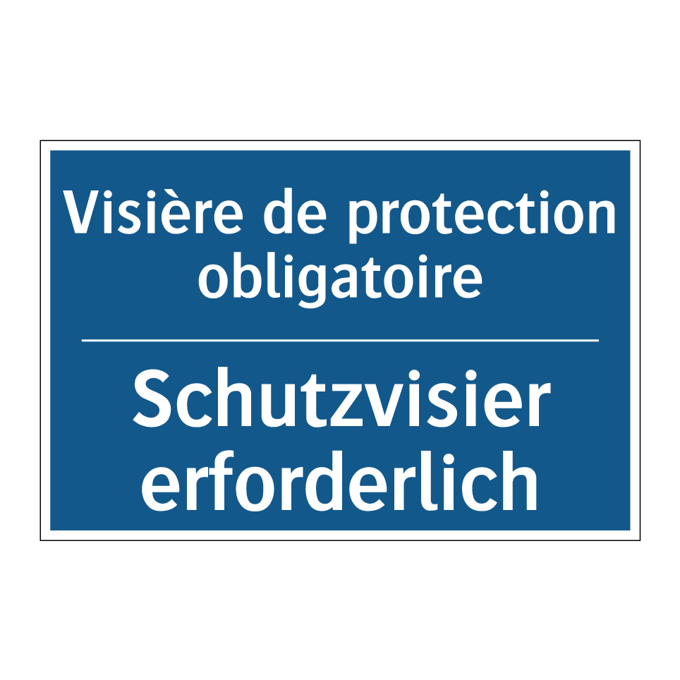 Schutzvisier erforderlich - Visière de protection obligatoire /.../