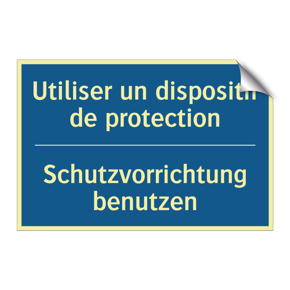 Schutzvorrichtung benutzen - Utiliser un dispositif de protection /.../