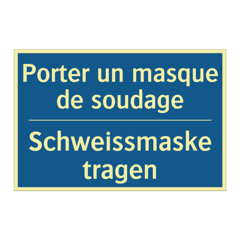 Schweissmaske tragen - Porter un masque de soudage