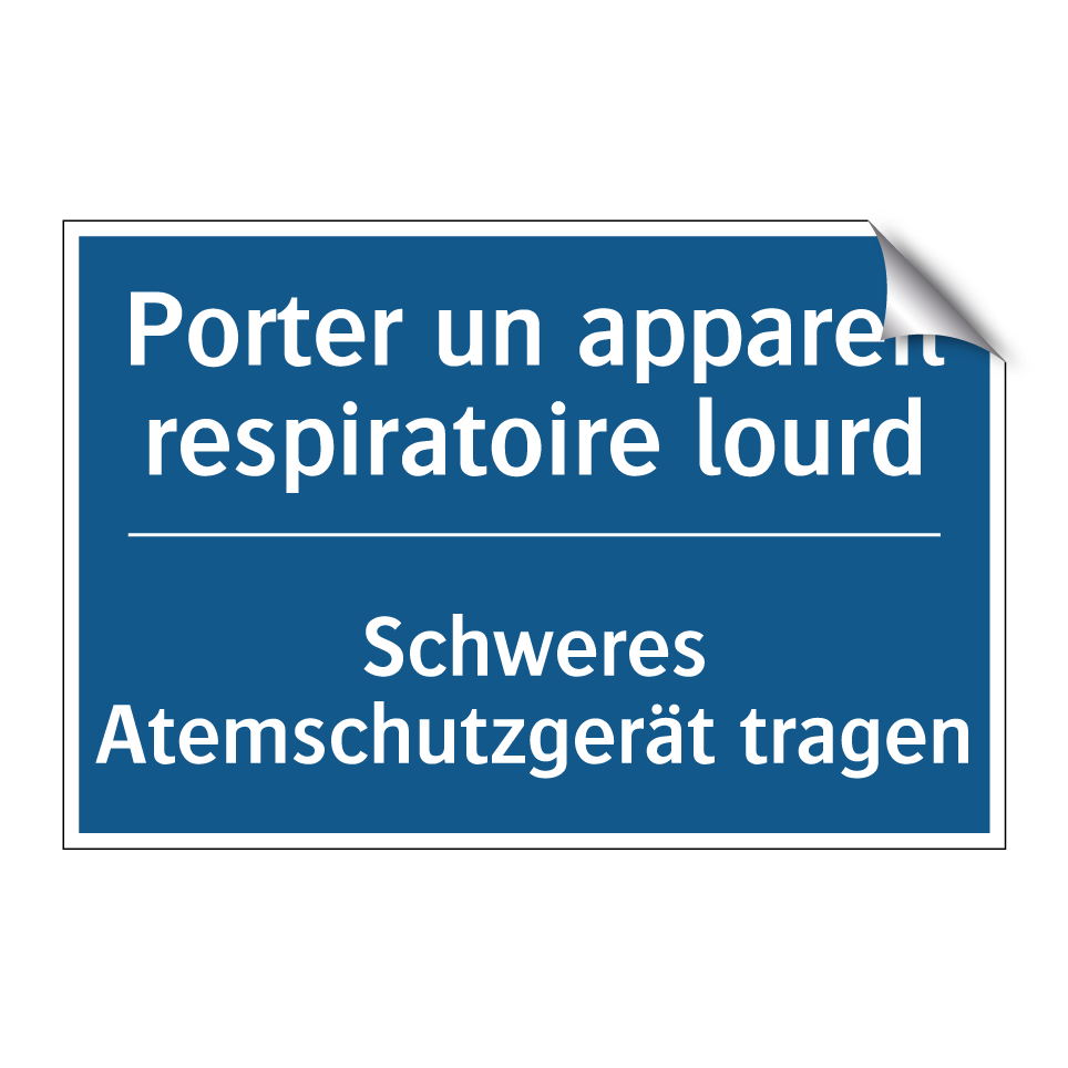 Schweres Atemschutzgerät tragen /.../ - Porter un appareil respiratoire  /.../