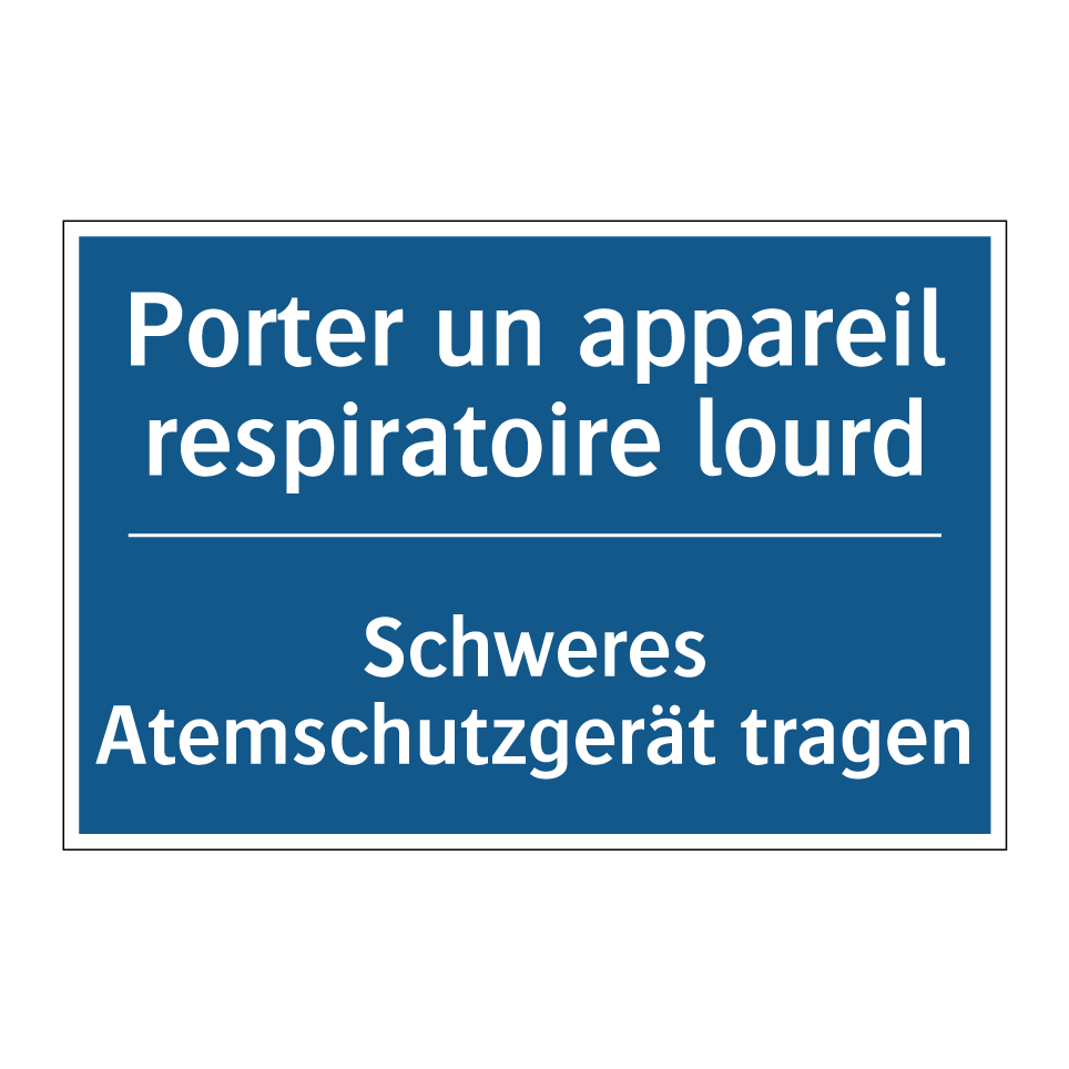 Schweres Atemschutzgerät tragen /.../ - Porter un appareil respiratoire  /.../