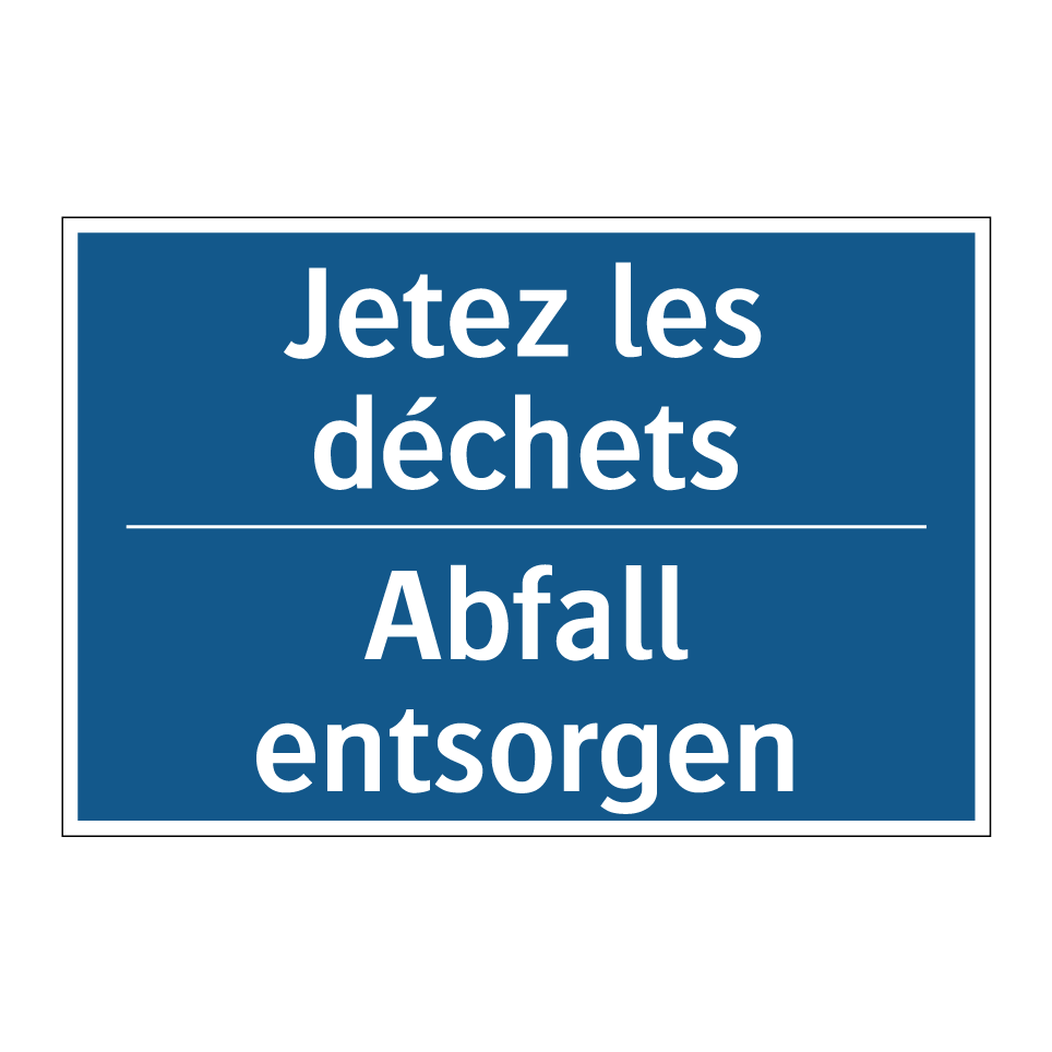 Abfall entsorgen - Jetez les déchets