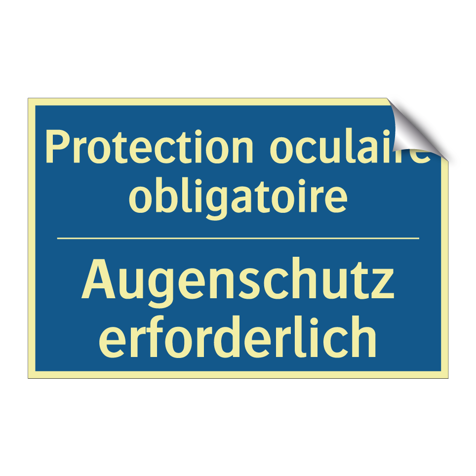 Augenschutz erforderlich - Protection oculaire obligatoire /.../