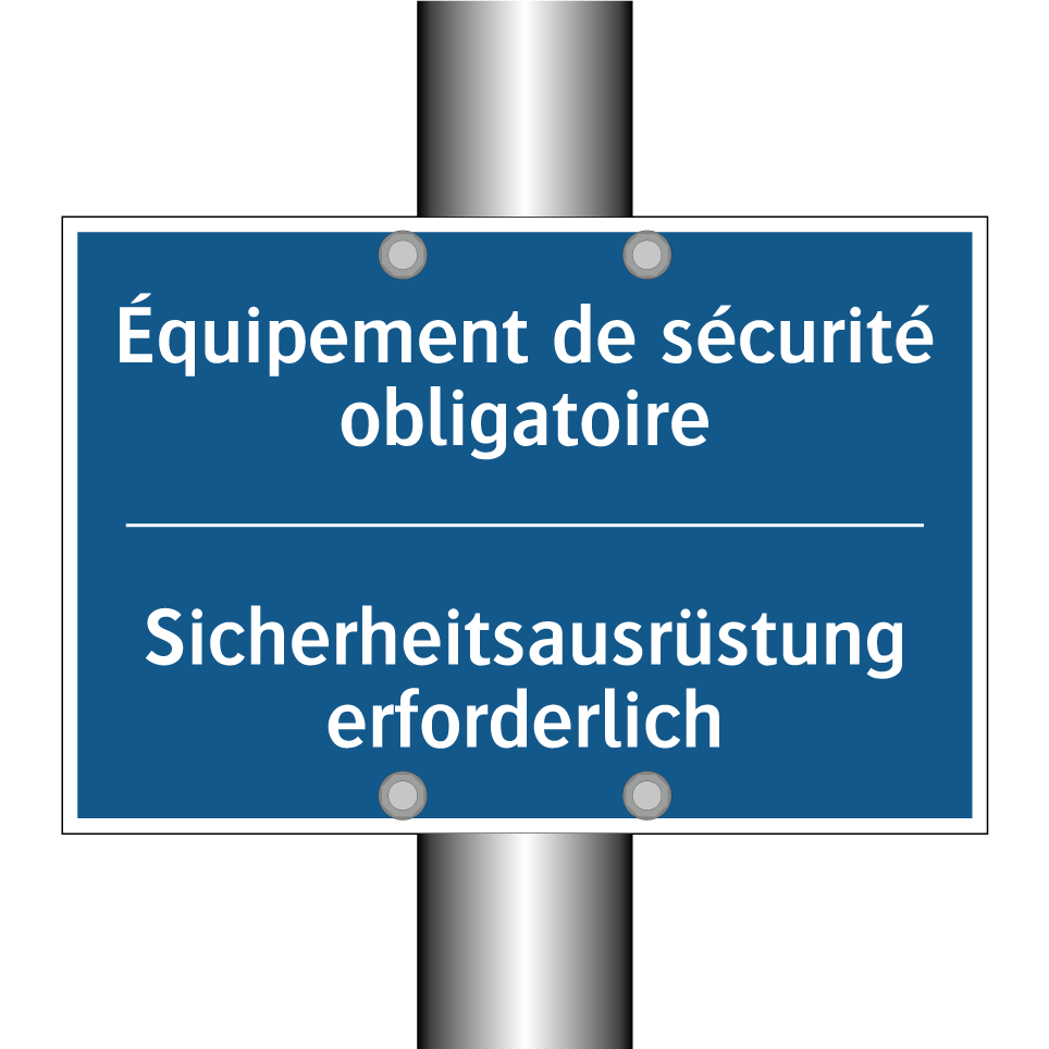 Sicherheitsausrüstung erforderlich /.../ - Équipement de sécurité obligatoire /.../