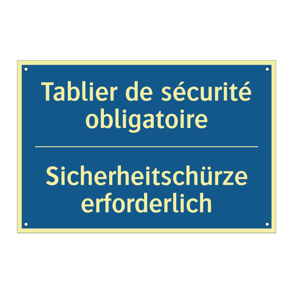 Sicherheitschürze erforderlich - Tablier de sécurité obligatoire /.../