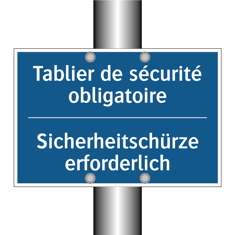 Sicherheitschürze erforderlich - Tablier de sécurité obligatoire /.../