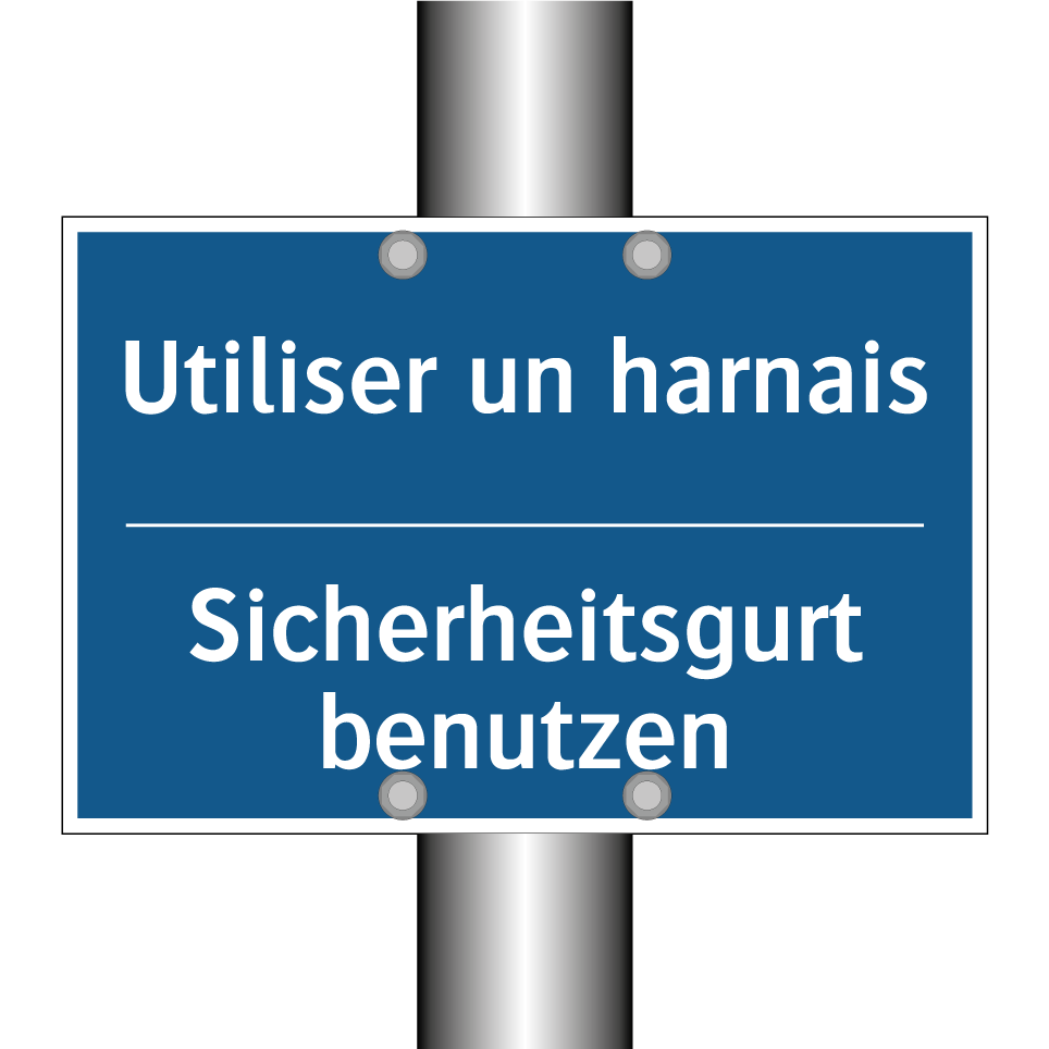 Sicherheitsgurt benutzen - Utiliser un harnais