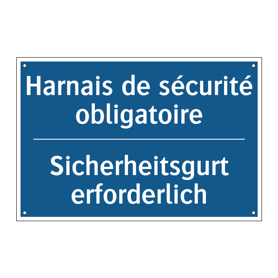Sicherheitsgurt erforderlich - Ceinture de sécurité obligatoire /.../