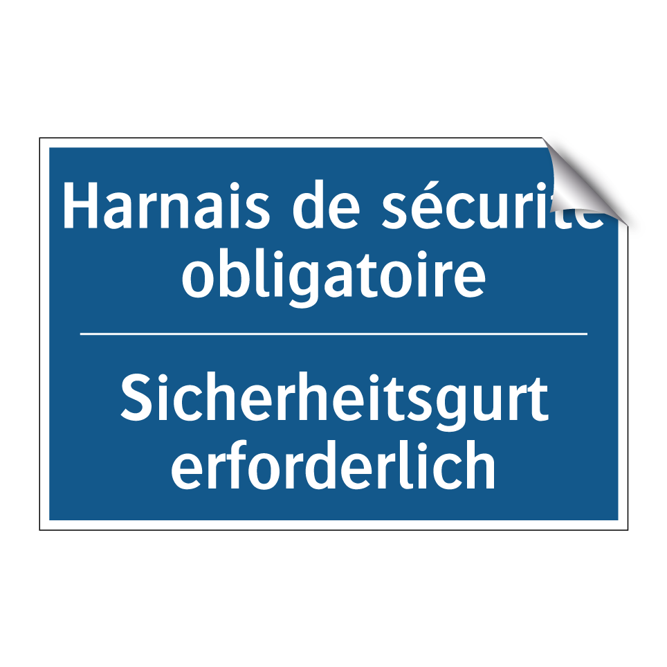Sicherheitsgurt erforderlich - Ceinture de sécurité obligatoire /.../
