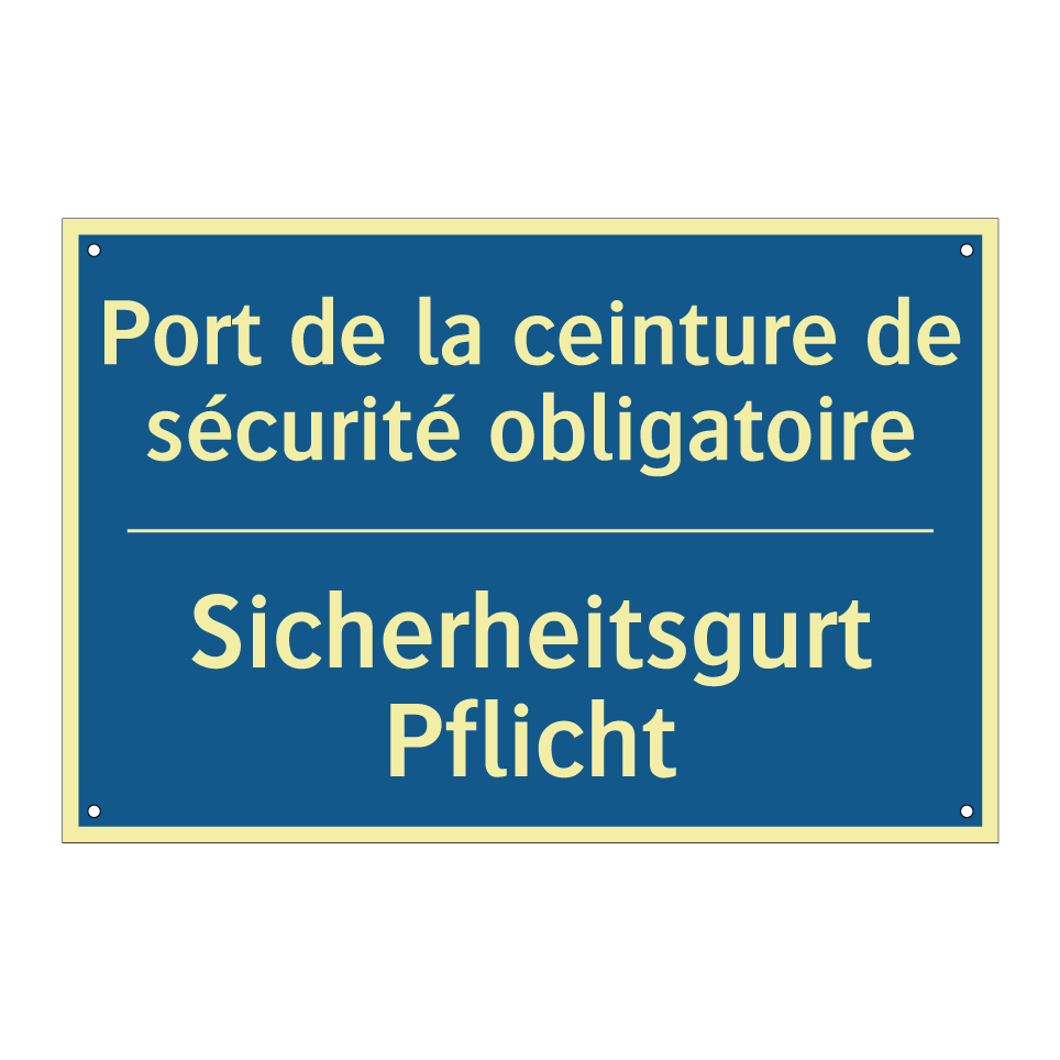 Sicherheitsgurt Pflicht - Port de la ceinture de sécurité  /.../