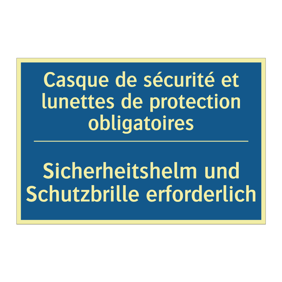 Sicherheitshelm und Schutzbrille  /.../ - Casque de sécurité et lunettes  /.../
