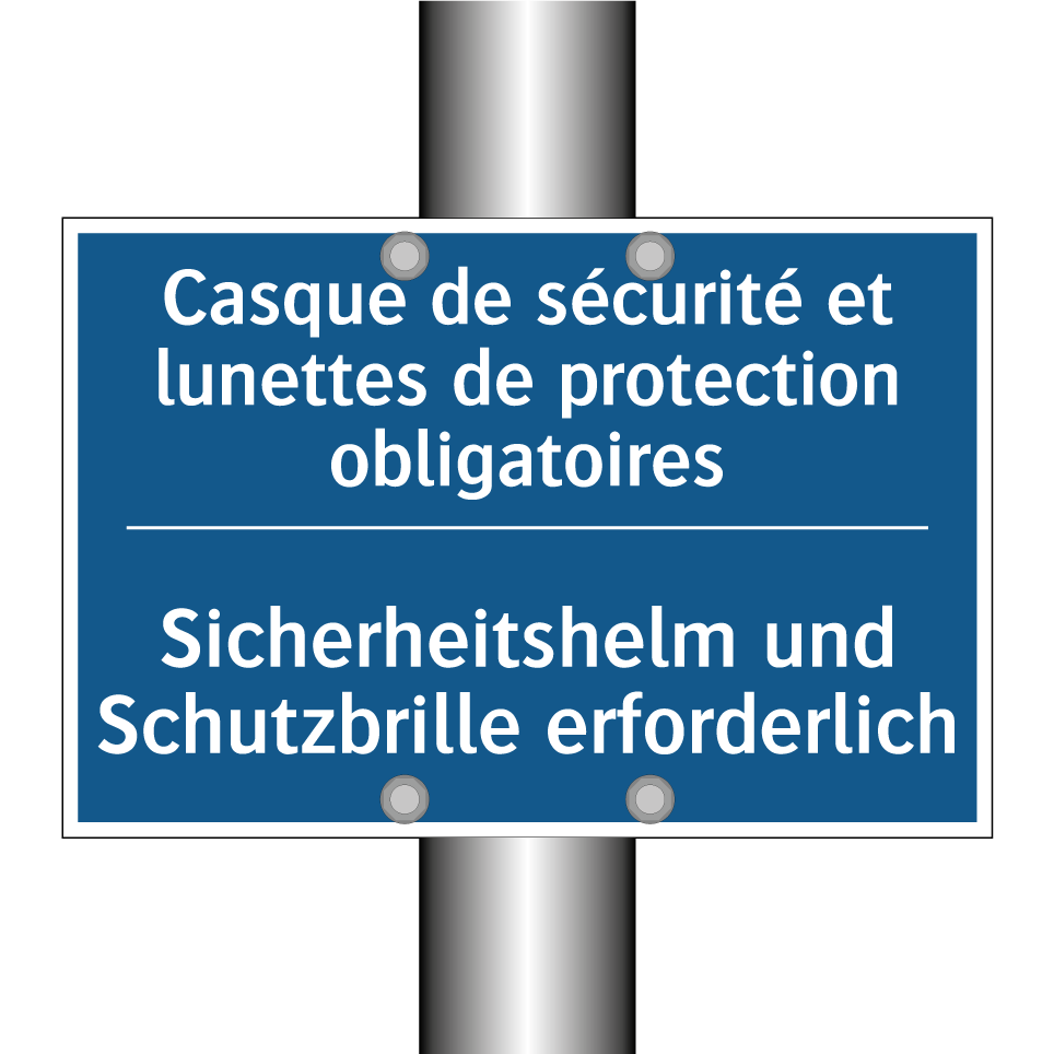 Sicherheitshelm und Schutzbrille  /.../ - Casque de sécurité et lunettes  /.../