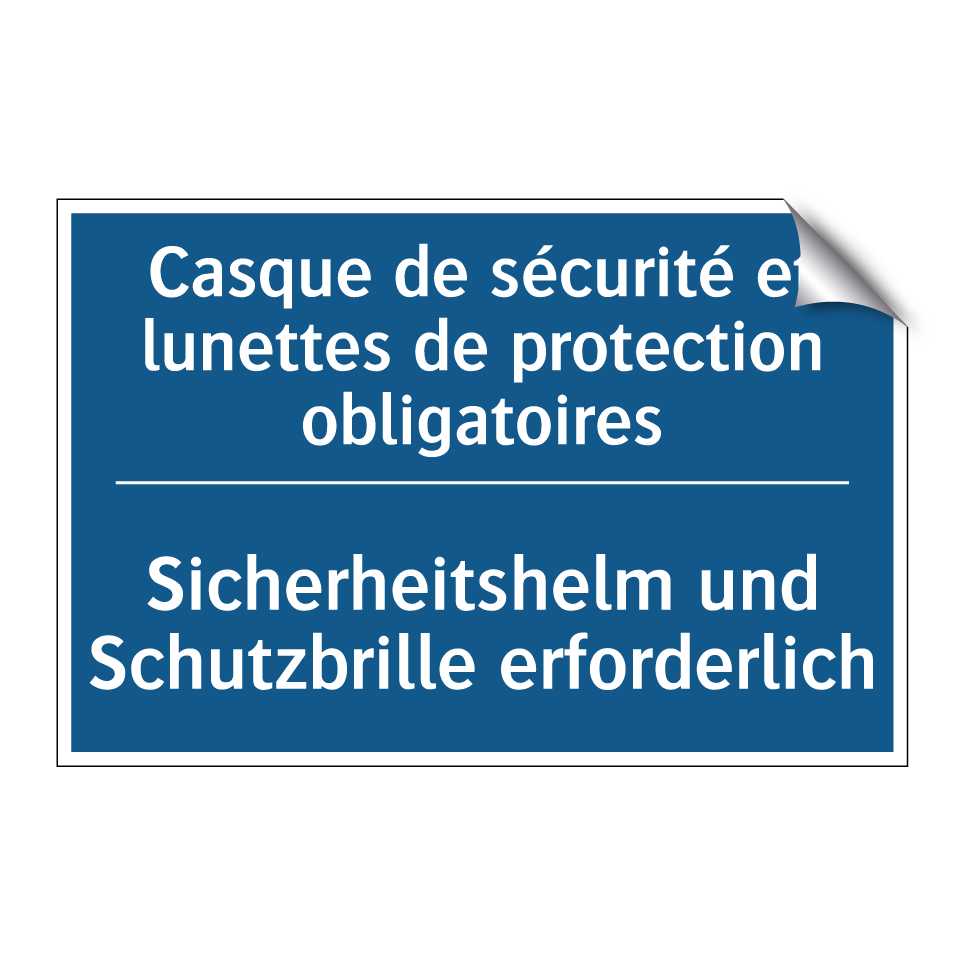 Sicherheitshelm und Schutzbrille  /.../ - Casque de sécurité et lunettes  /.../