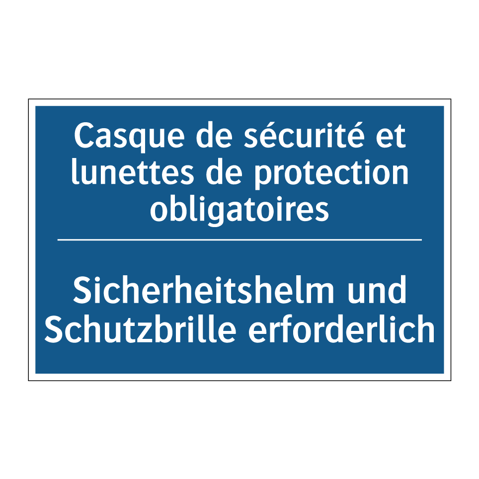 Sicherheitshelm und Schutzbrille  /.../ - Casque de sécurité et lunettes  /.../