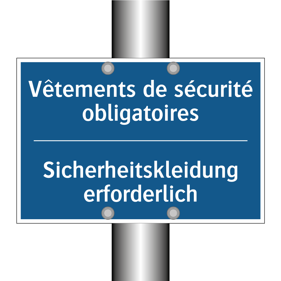 Sicherheitskleidung erforderlich /.../ - Vêtements de sécurité obligatoires /.../