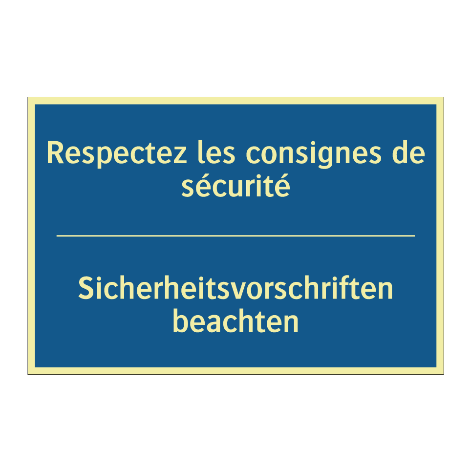 Sicherheitsvorschriften beachten /.../ - Respectez les consignes de sécurité /.../