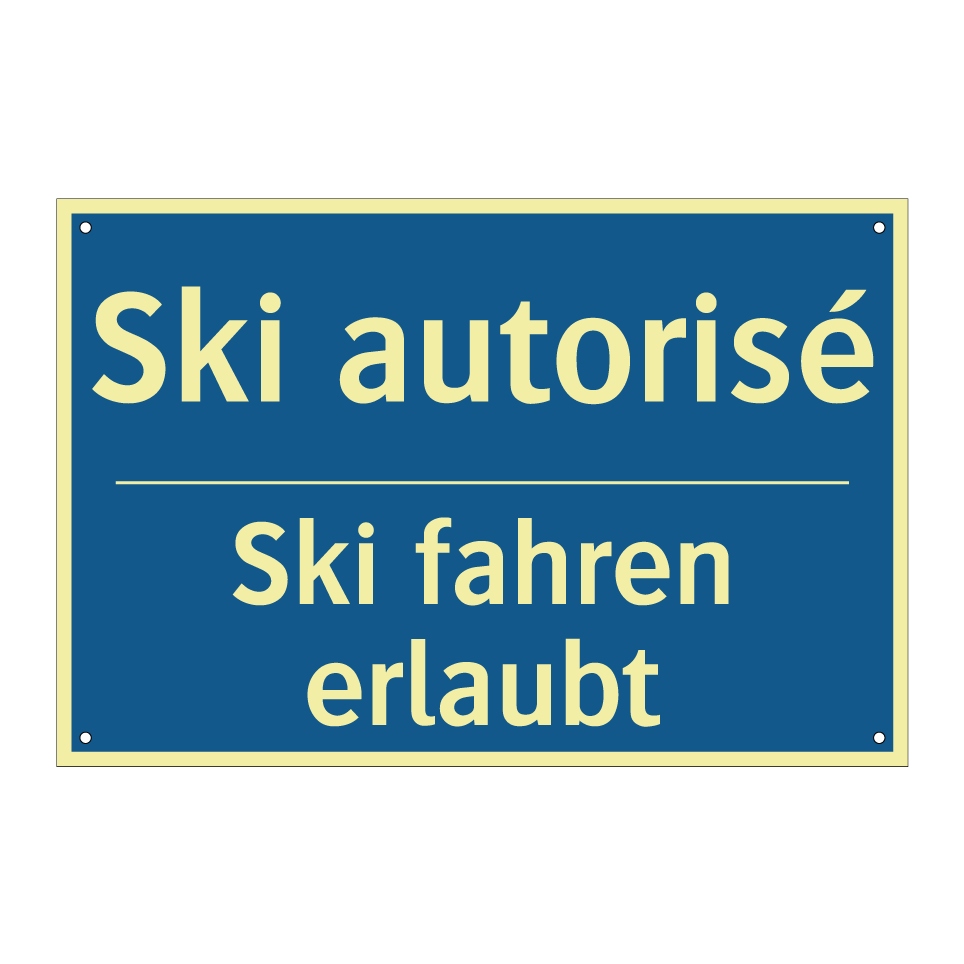 Ski fahren erlaubt - Ski autorisé