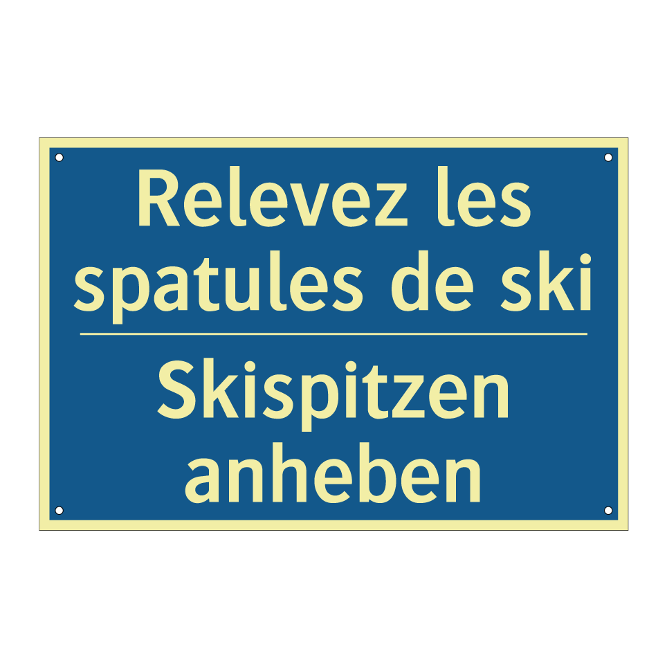 Skispitzen anheben - Relevez les spatules de ski
