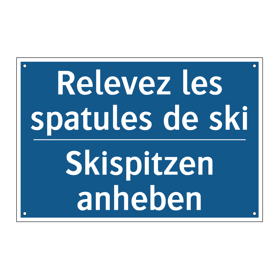 Skispitzen anheben - Relevez les spatules de ski