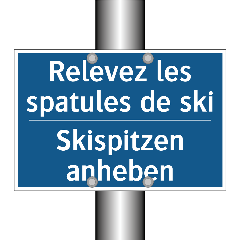 Skispitzen anheben - Relevez les spatules de ski