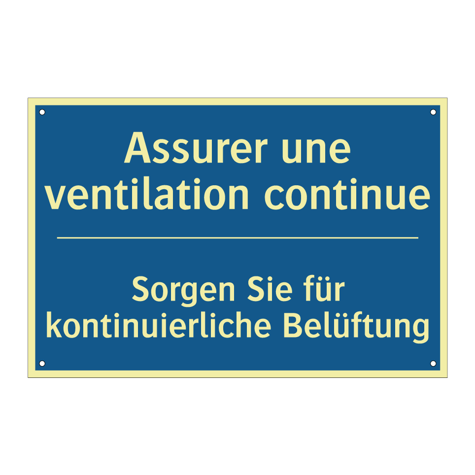 Sorgen Sie für kontinuierliche  /.../ - Assurer une ventilation continue /.../