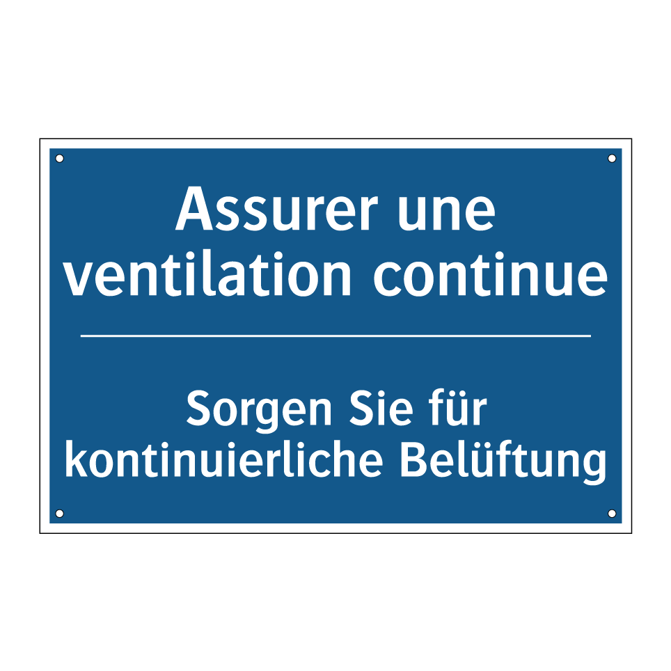 Sorgen Sie für kontinuierliche  /.../ - Assurer une ventilation continue /.../
