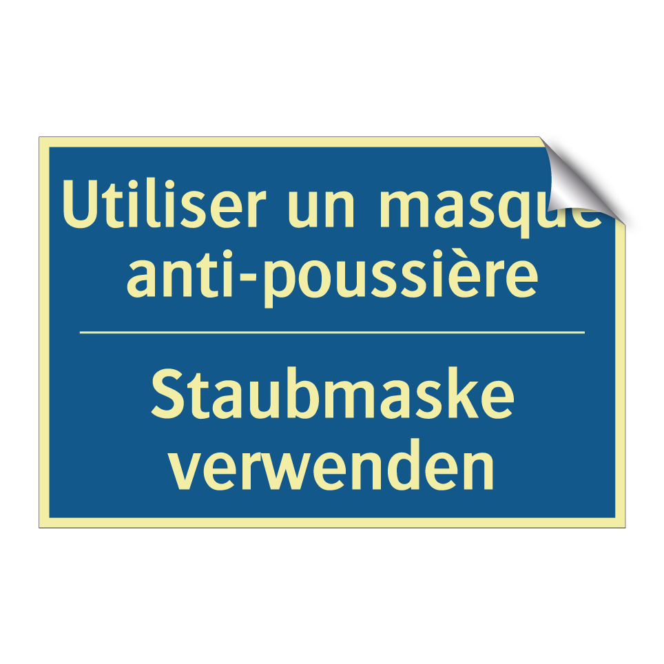 Staubmaske verwenden - Utiliser un masque anti-poussière /.../