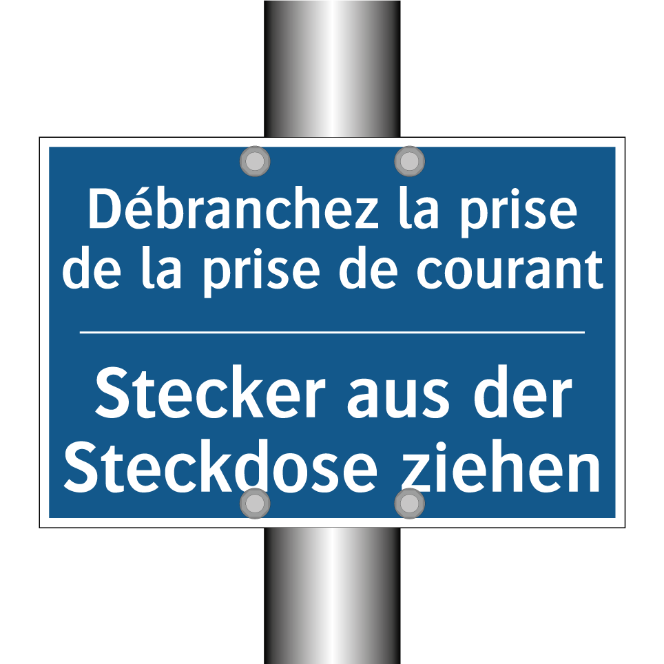 Stecker aus der Steckdose ziehen /.../ - Débranchez la prise de la prise  /.../