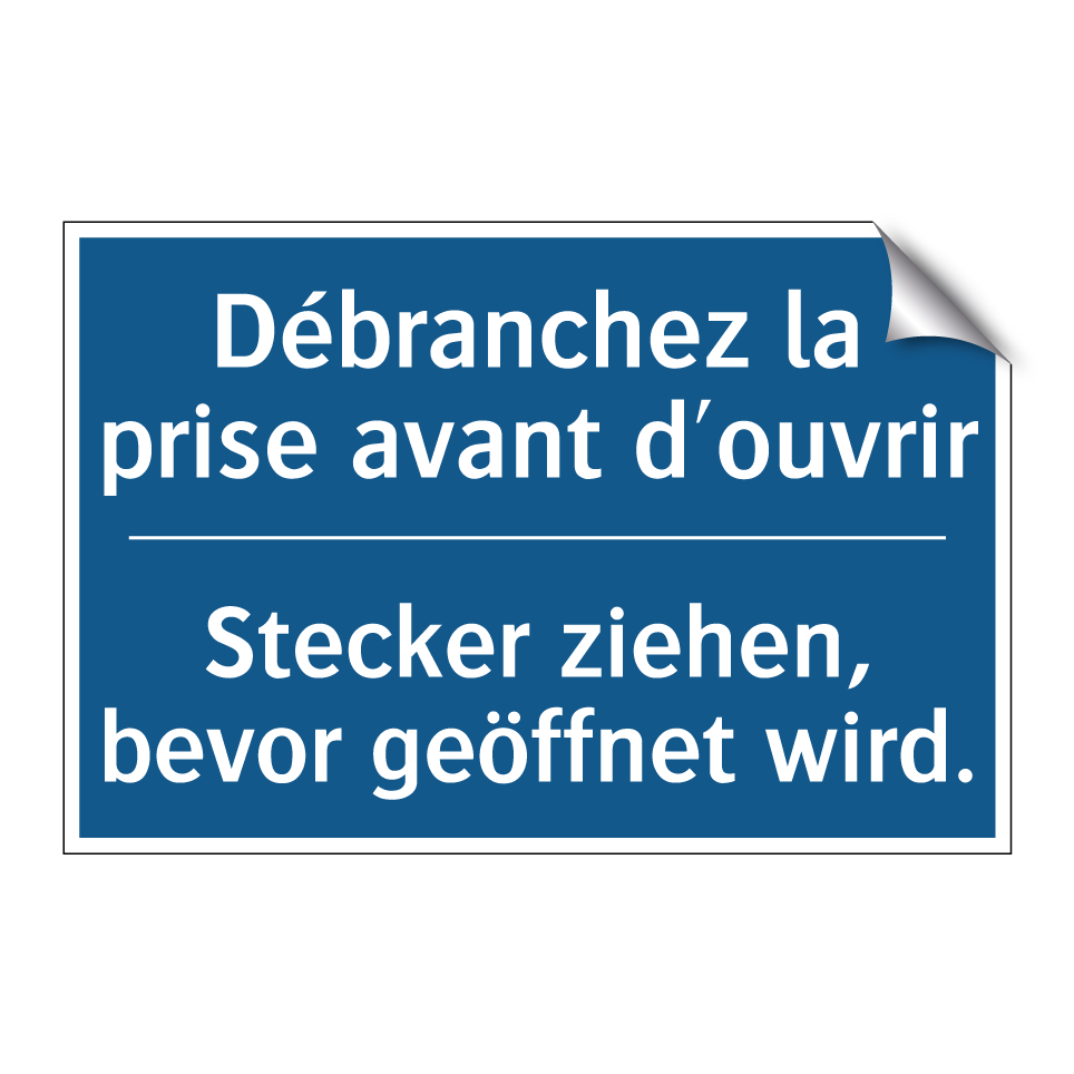 Stecker ziehen, bevor geöffnet  /.../ - Débranchez la prise avant d'ouvrir /.../