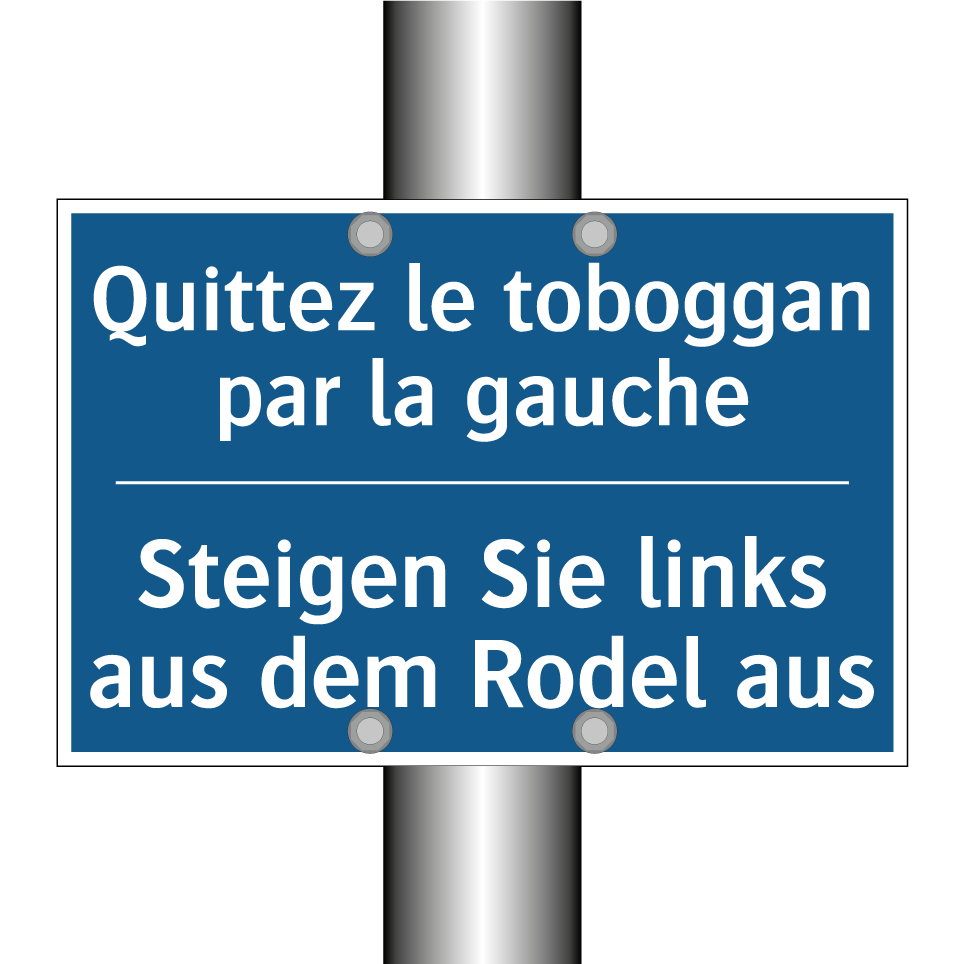Steigen Sie links aus dem Rodel  /.../ - Quittez le toboggan par la gauche /.../