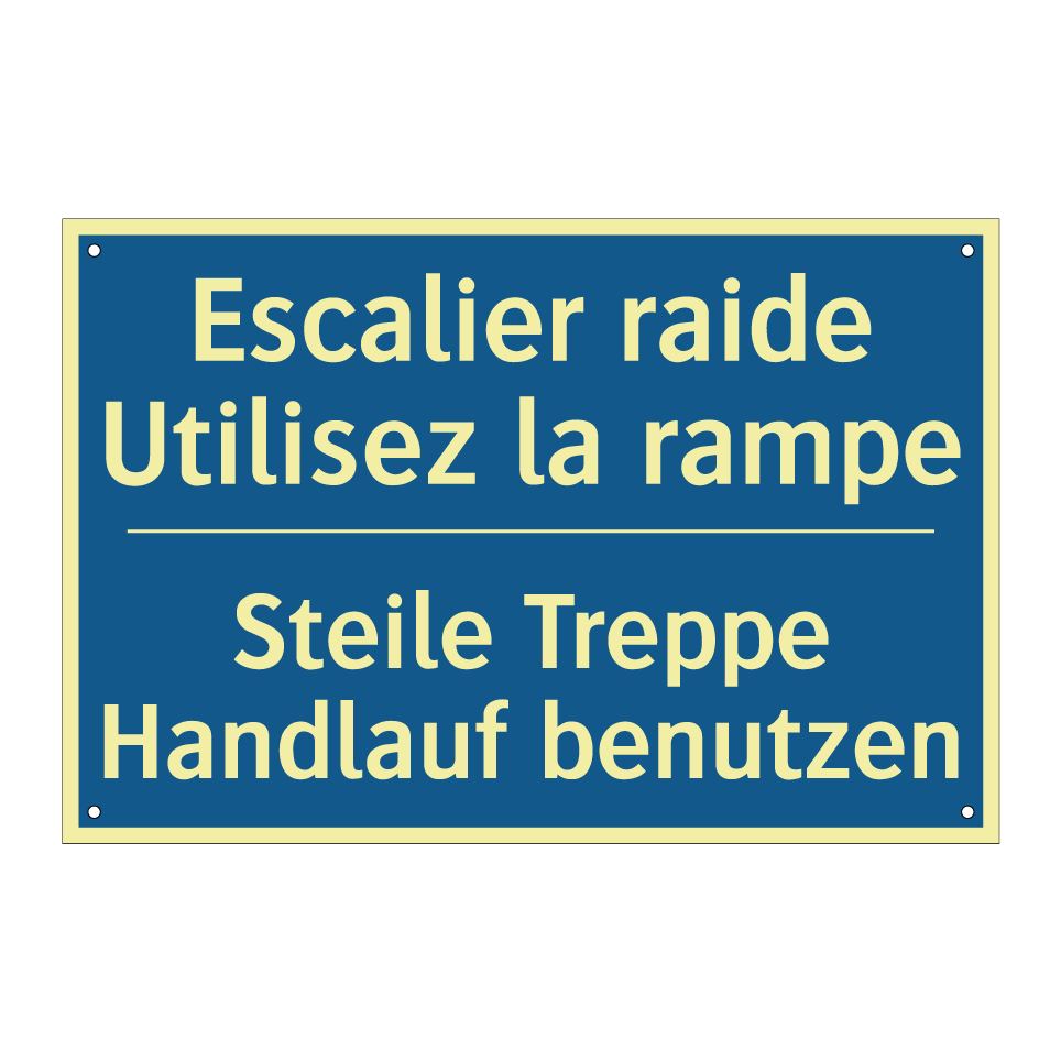 Steile Treppe Handlauf benutzen /.../ - Escalier raide Utilisez la rampe /.../