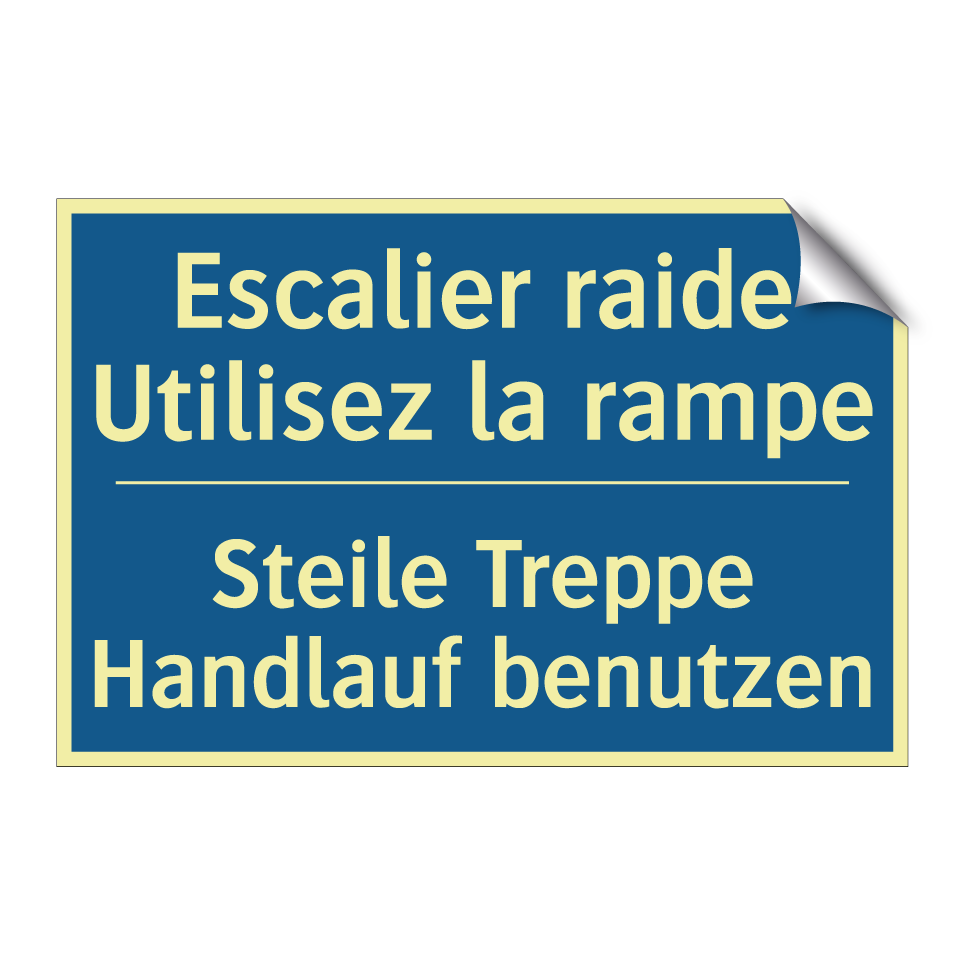 Steile Treppe Handlauf benutzen /.../ - Escalier raide Utilisez la rampe /.../