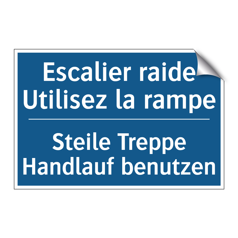 Steile Treppe Handlauf benutzen /.../ - Escalier raide Utilisez la rampe /.../