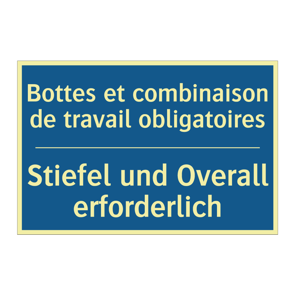 Stiefel und Overall erforderlich /.../ - Bottes et combinaison de travail  /.../