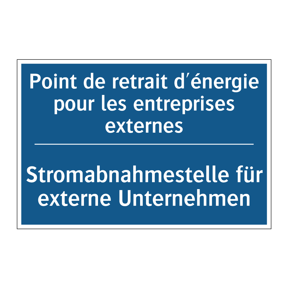 Stromabnahmestelle für externe  /.../ - Point de retrait d'énergie pour  /.../